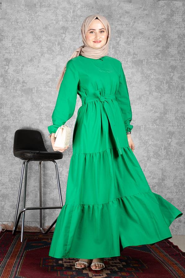 Afra Dress - Benetton Green