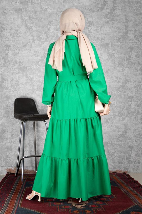 Afra Dress - Benetton Green