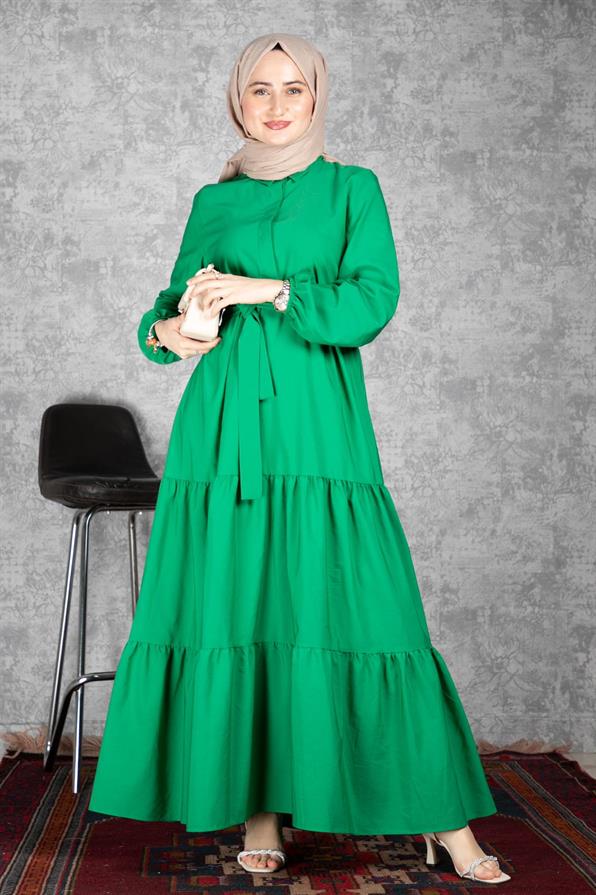 Afra Dress - Benetton Green