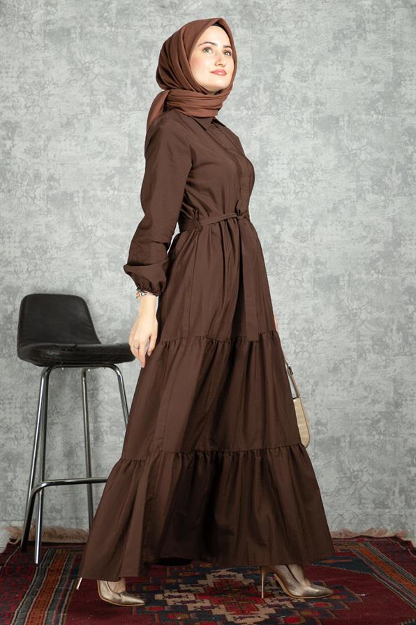 Afra Dress - Brown