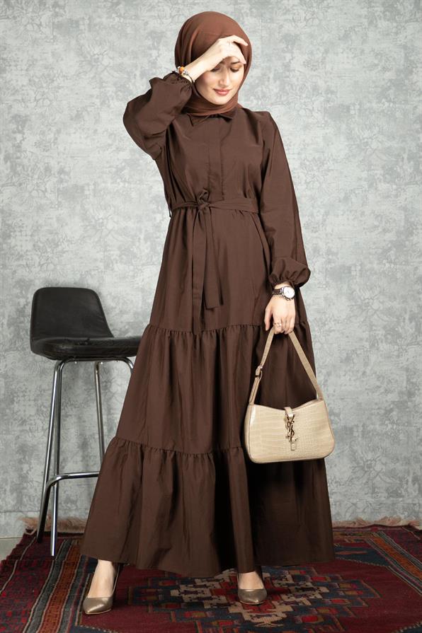 Afra Dress - Brown