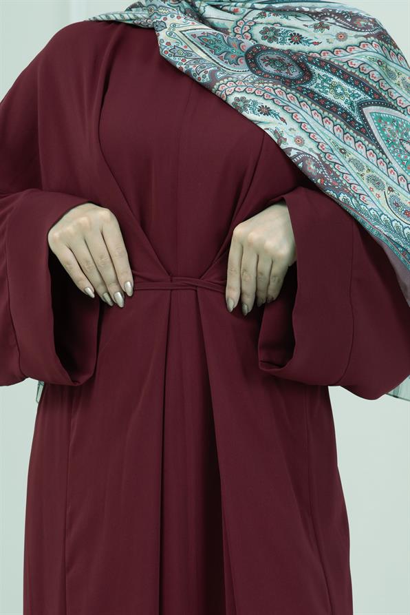 Bağlamalı Maria Elbise-Bordo