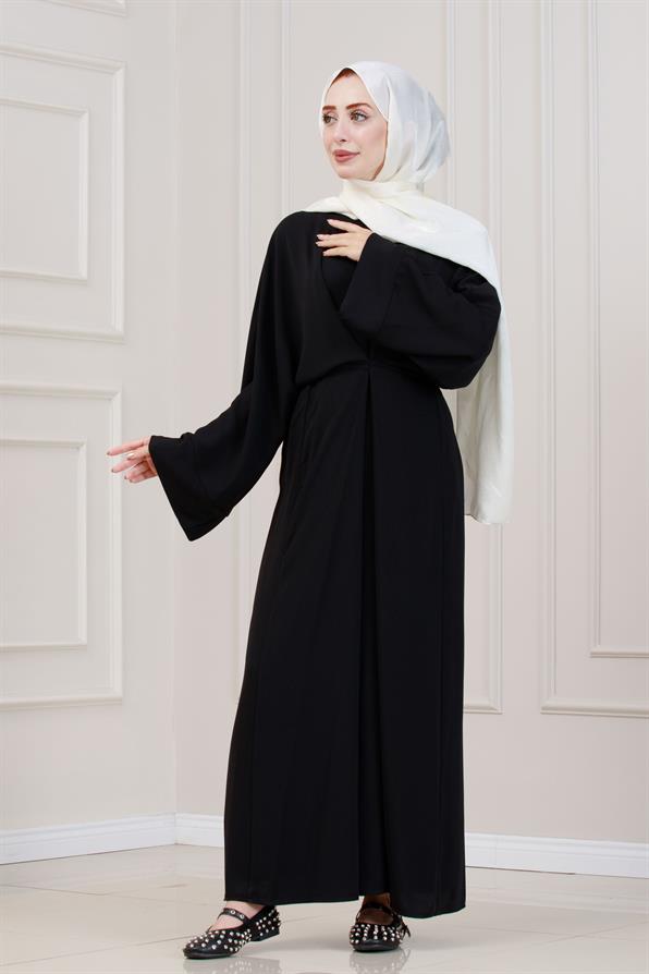 Bağlamalı Maria Elbise-Siyah