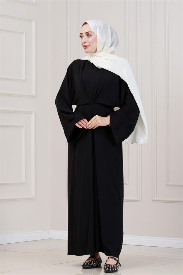 Bağlamalı Maria Elbise-Siyah