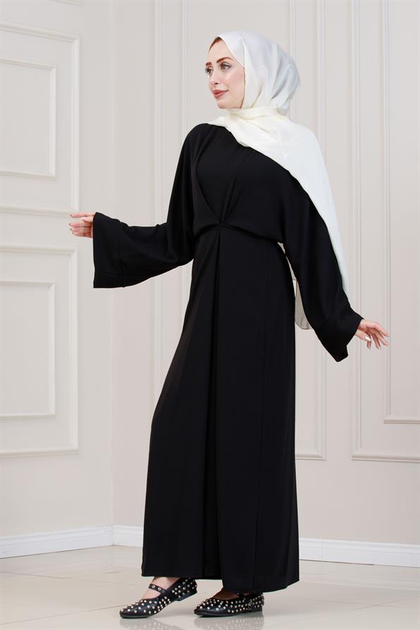 Bağlamalı Maria Elbise-Siyah