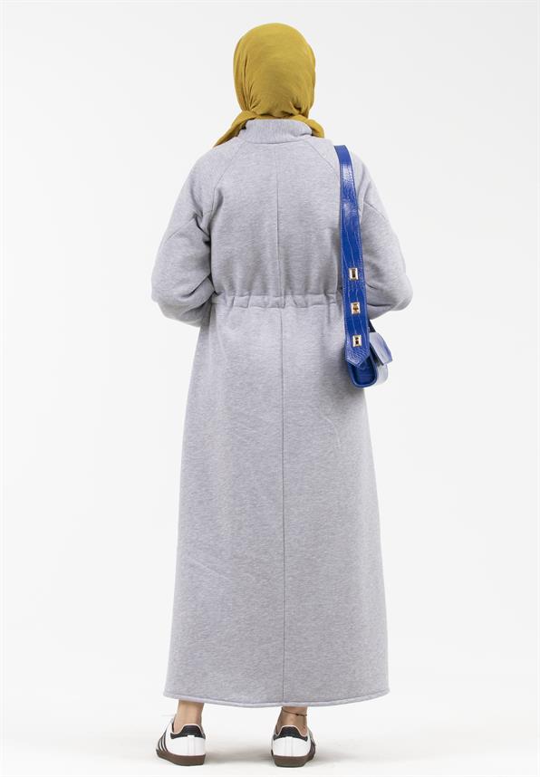 Waist Tunnel Starched 3 Thread Dress-Gray