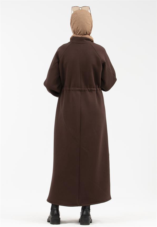 Waist Tunnel Starched 3 Thread Dress-Brown