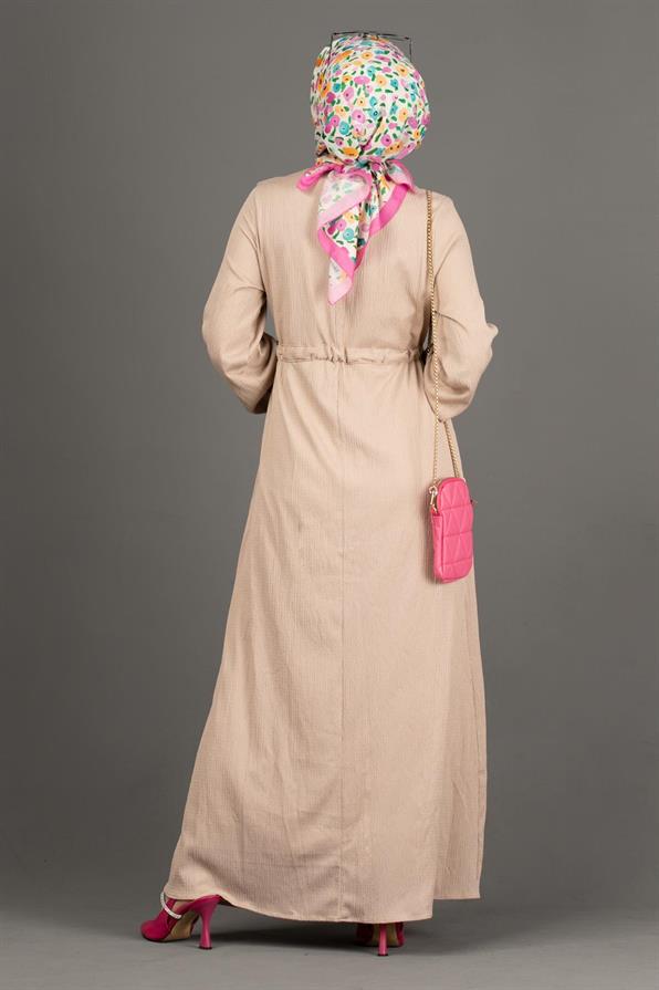 Waist Tunnel Dress-Beige