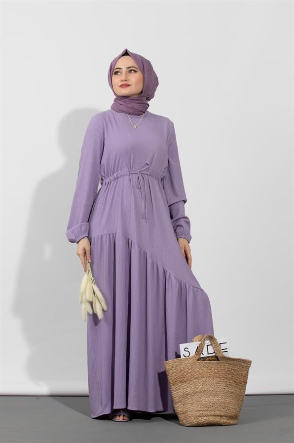 Waist Tunnel Dress-Lilac