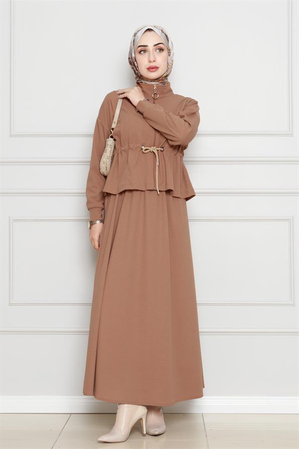 بدلة تنورة - لون المنك