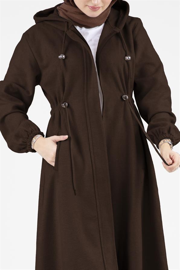 Beli Tünelli Kaşe Kap-Kahverengi