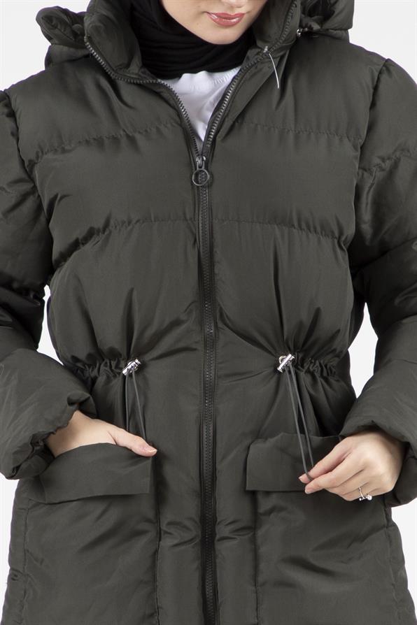 Puffer jacket-khaki color 