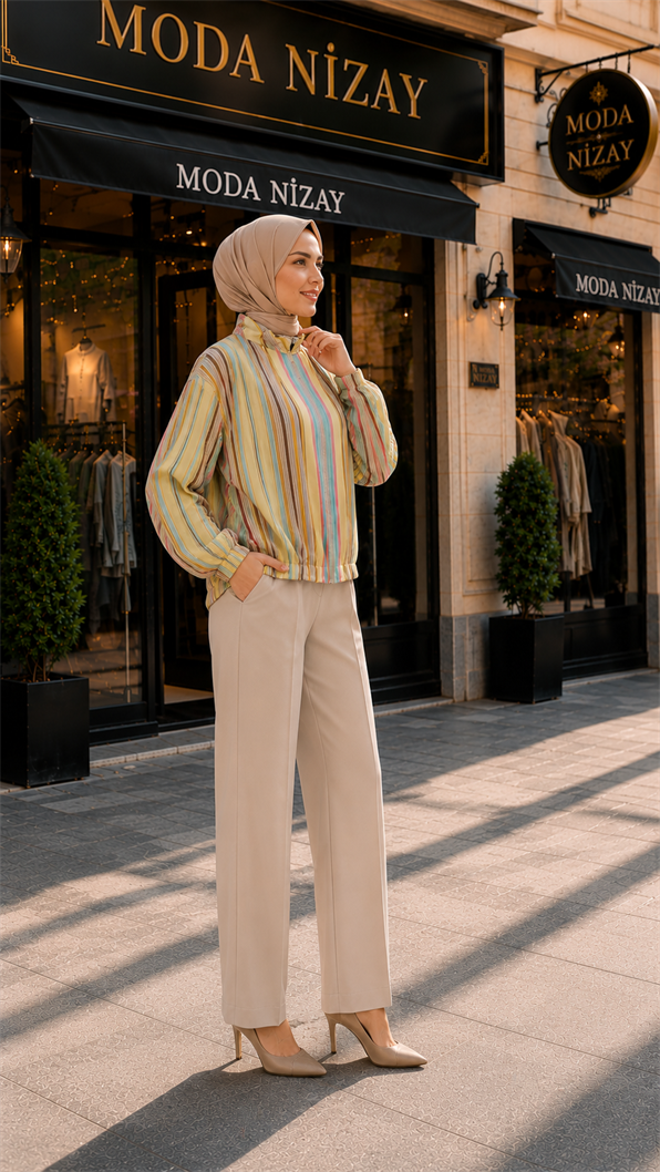 Bomber Ceket-SARI