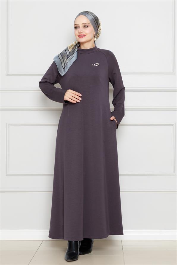 بروش فستان مفصل-لون أنثراسيت