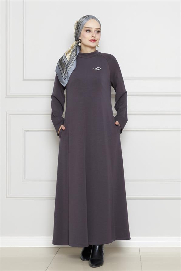 بروش فستان مفصل-لون أنثراسيت