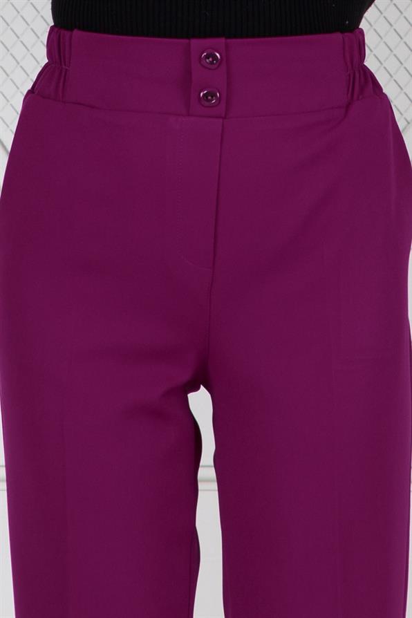 Cepli Dar Paça Pantolon-Mürdüm