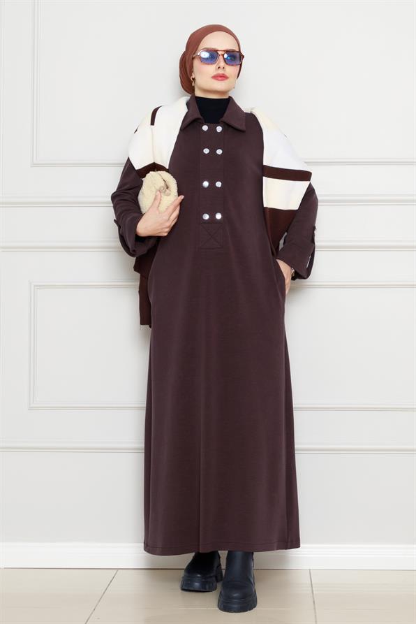 Velcro Oysho Dress-Brown color