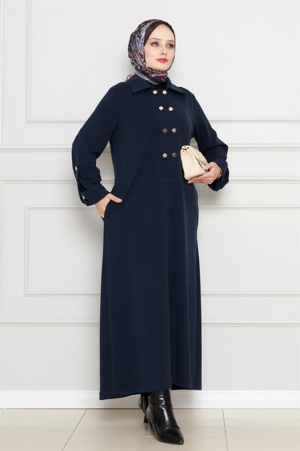 فستان فيلكرو أويشو - ازرق اللون