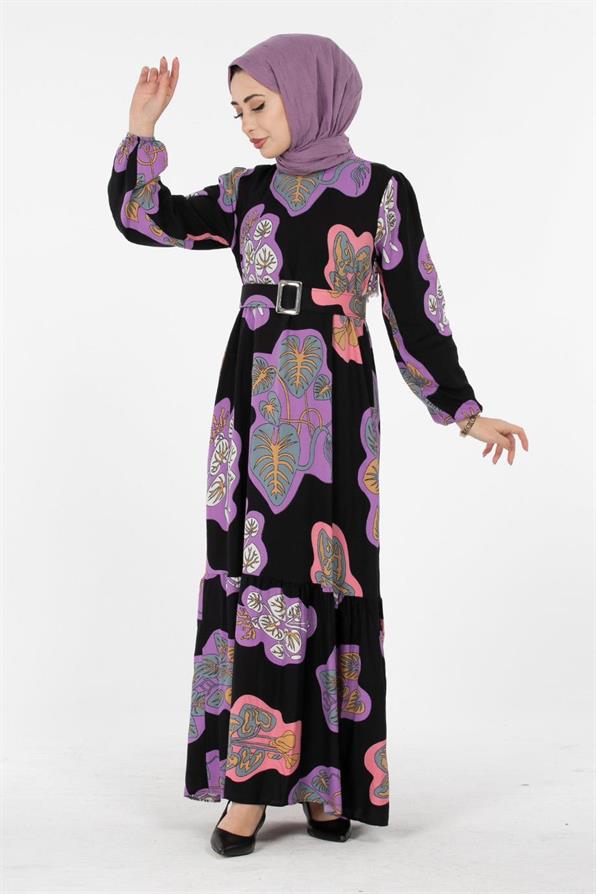 Viscose Fabric Desing Dress - Lilac