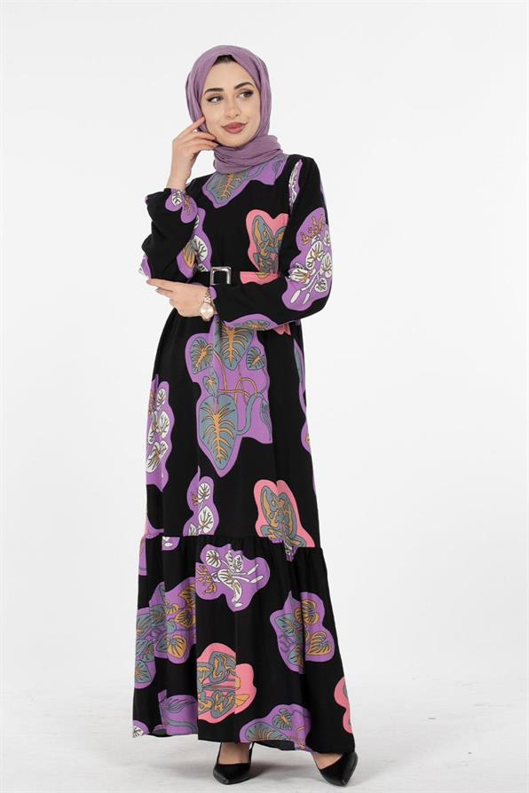 Viscose Fabric Desing Dress - Lilac