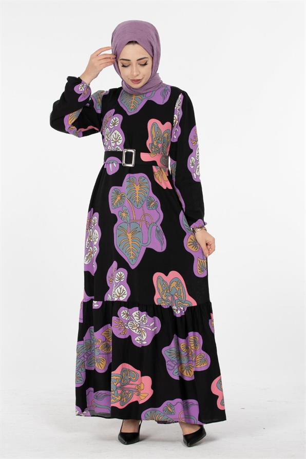 Viscose Fabric Desing Dress - Lilac