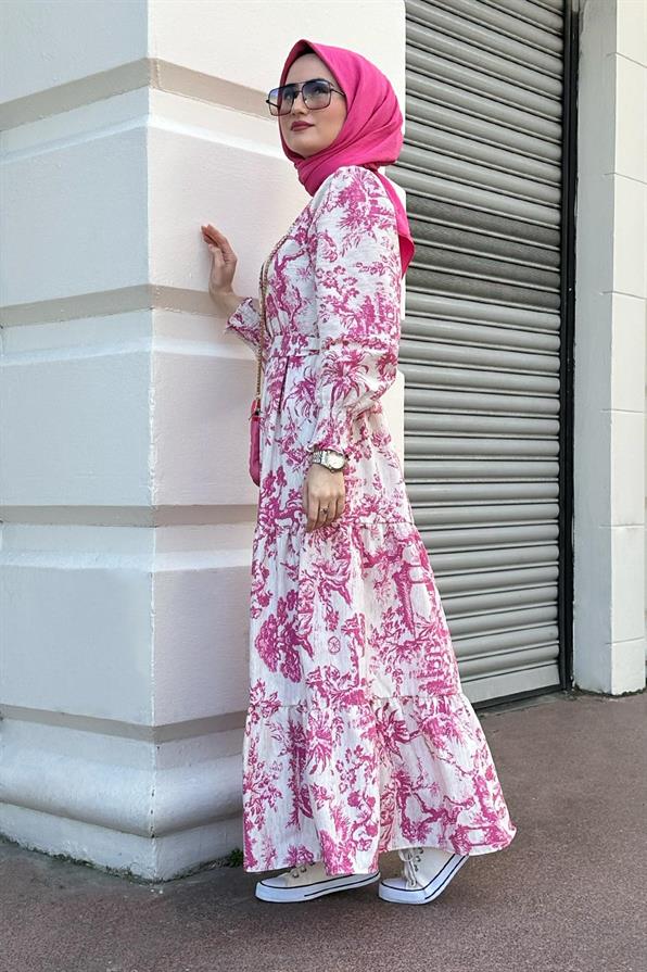 Nature Patterned-Fuchsia