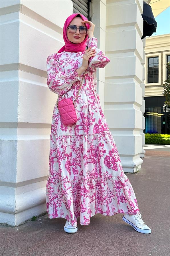 Nature Patterned-Fuchsia