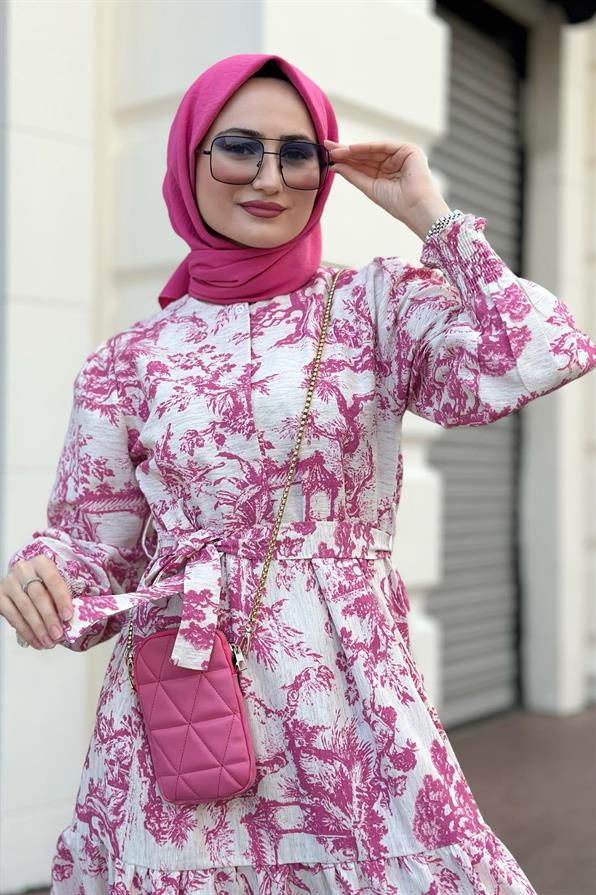 Nature Patterned-Fuchsia