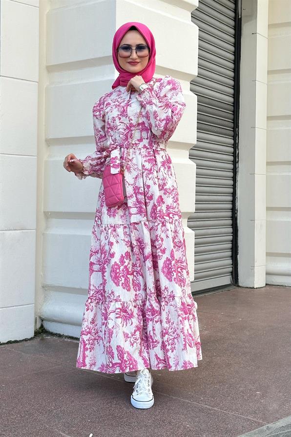 Nature Patterned-Fuchsia