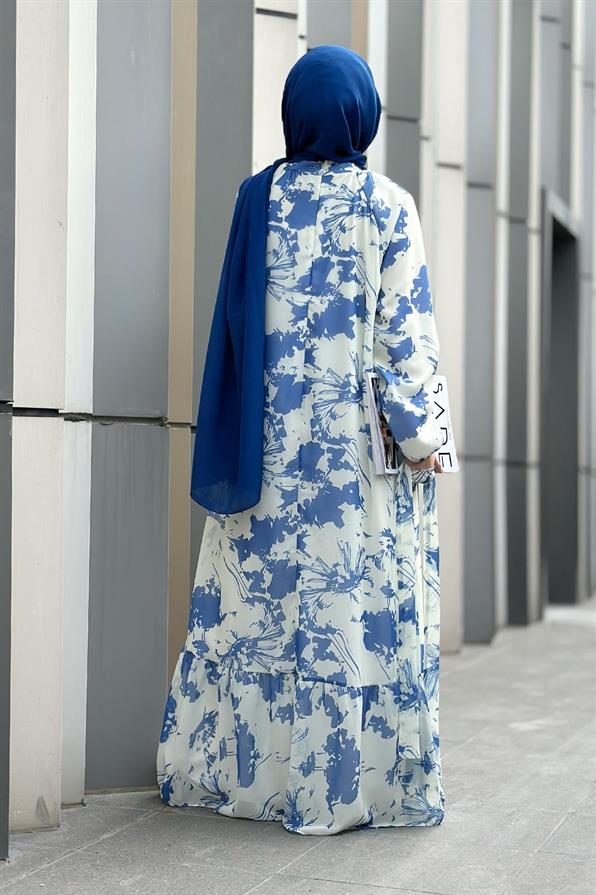 Eda Chiffon Dress-Blue