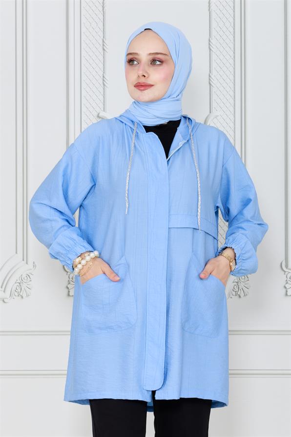 كاب بكابوشون لون ازرق سماوي