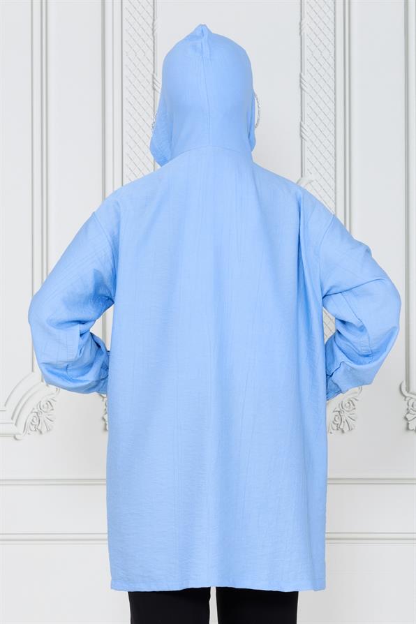 كاب بكابوشون لون ازرق سماوي