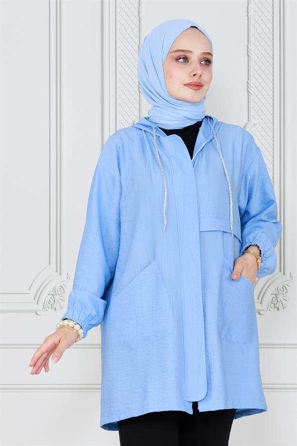 كاب بكابوشون لون ازرق سماوي