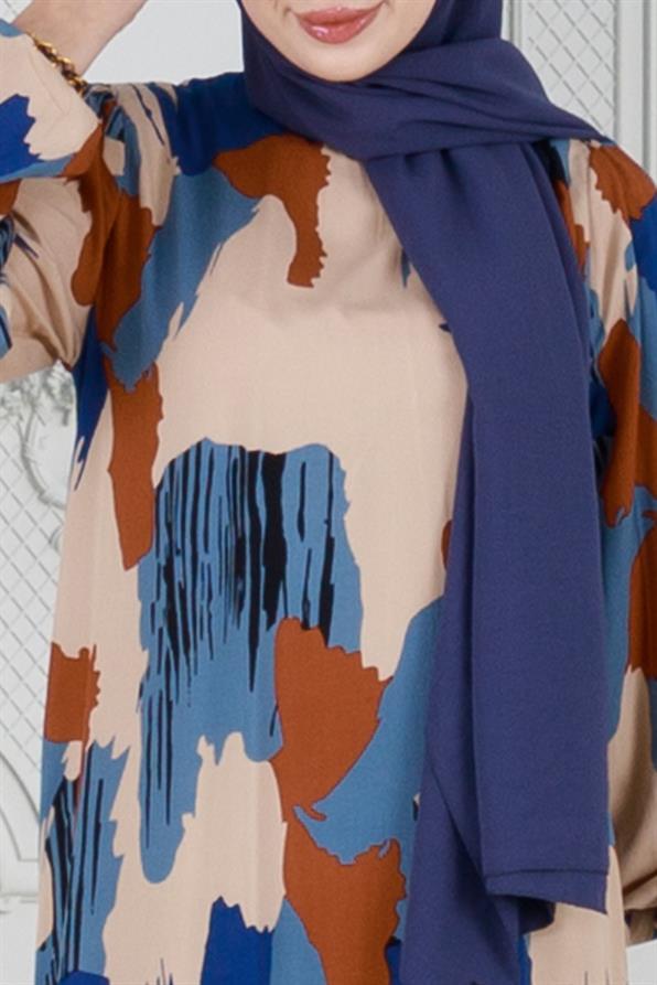 Viscose dress - blue