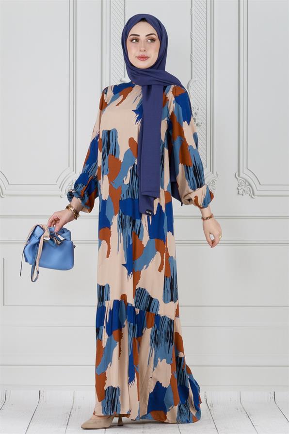 Viscose dress - blue