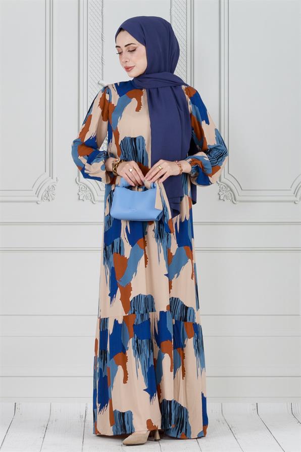 Viscose dress - blue