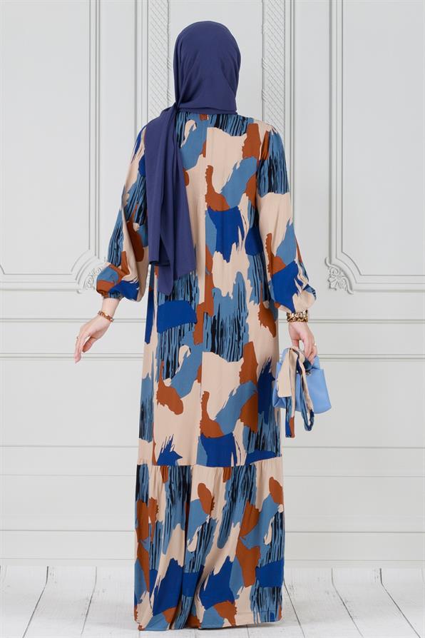 Viscose dress - blue