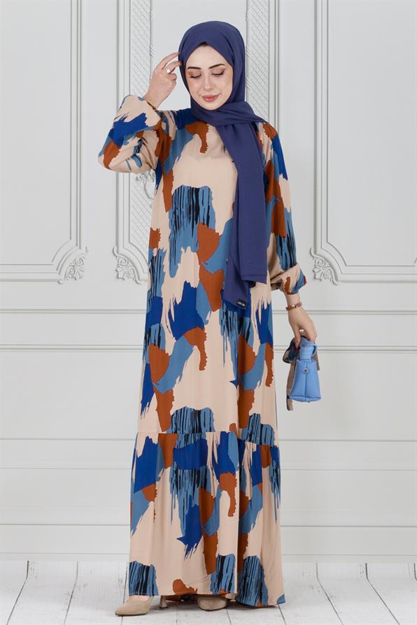 Viscose dress - blue