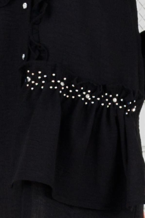 تونيك الأميرة بتصميم انيق - أسود	