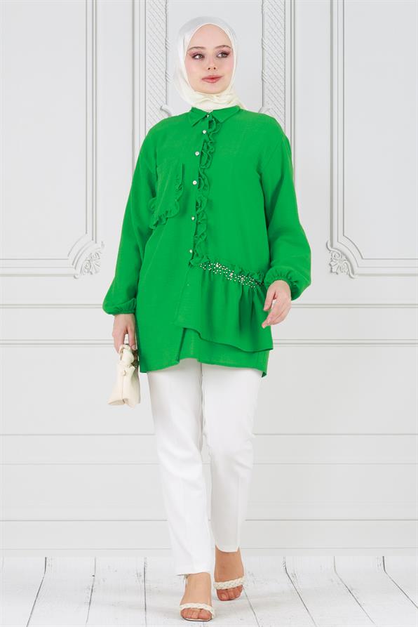 تونيك الأميرة بتصميم انيق  - أخضر
