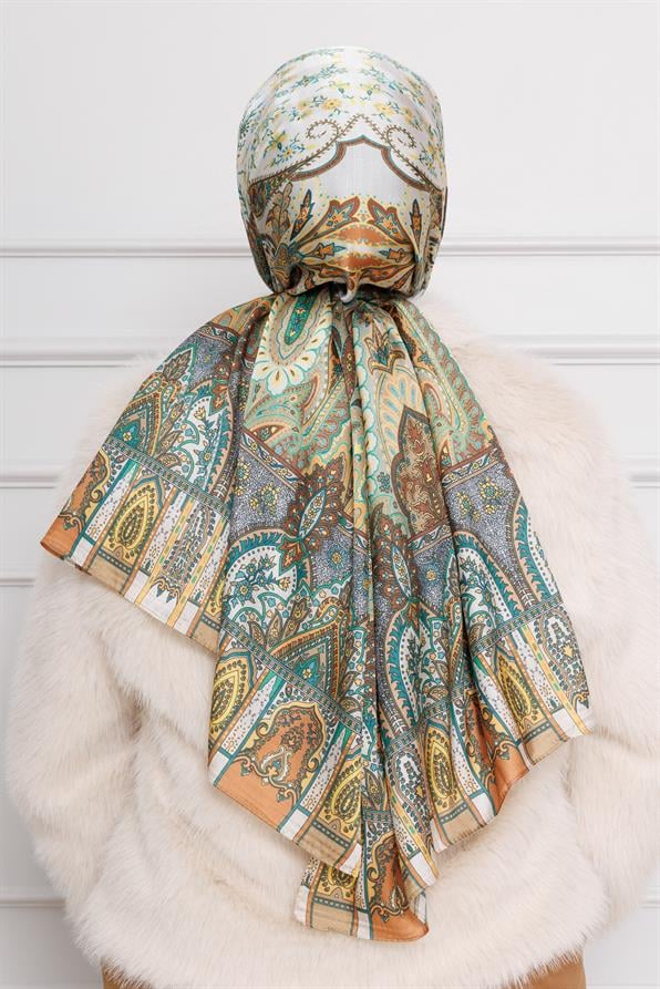 Indian Silk Shawl-Camel color 