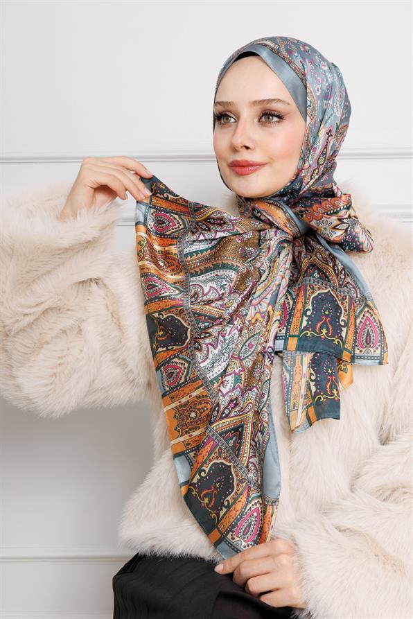 Indian Silk Shawl-Mustard color 