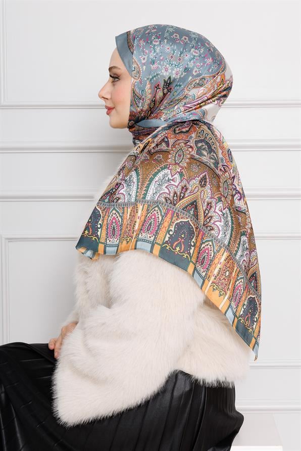 Indian Silk Shawl-Mustard color 