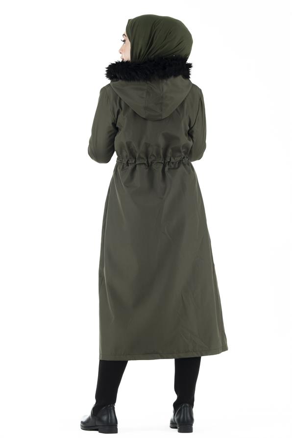 Plush Inside Coat-Khaki