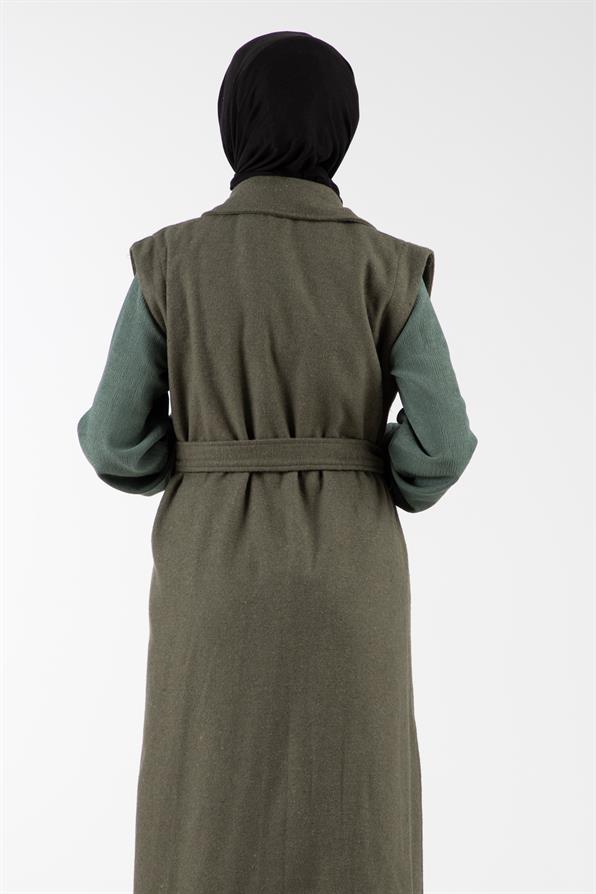 جاكيت صوفي - اللون الخاكي