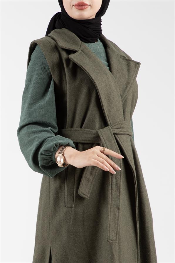 جاكيت صوفي - اللون الخاكي