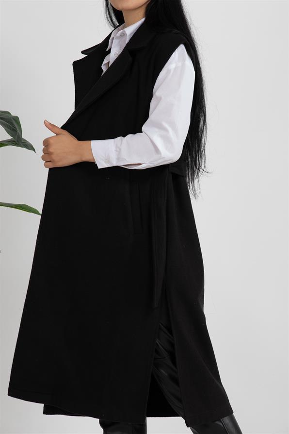 Kaşe Yelek-siyah