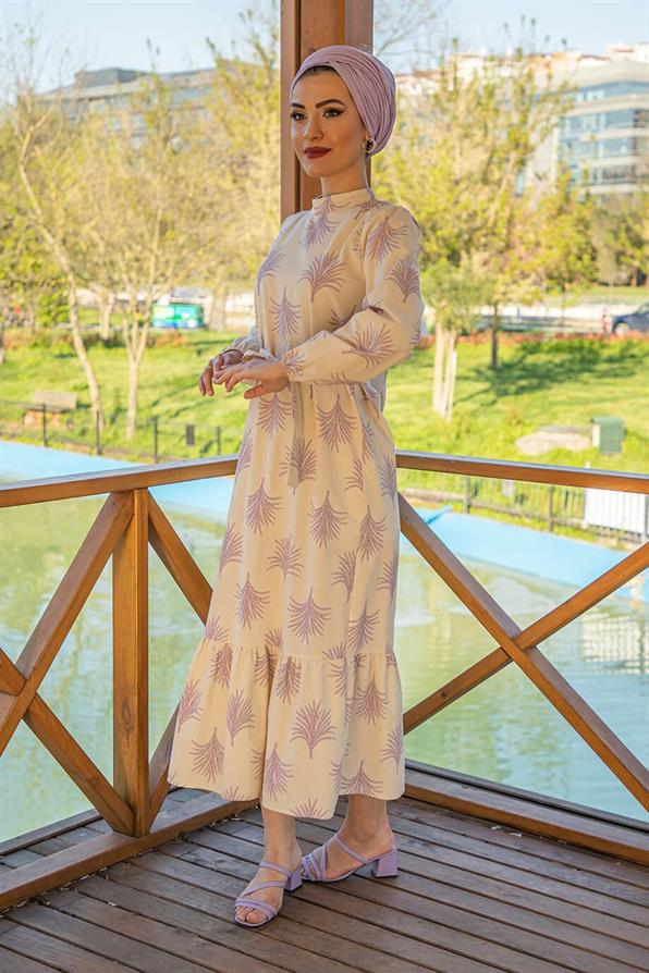 Linen Roped Long- Lilac Dress