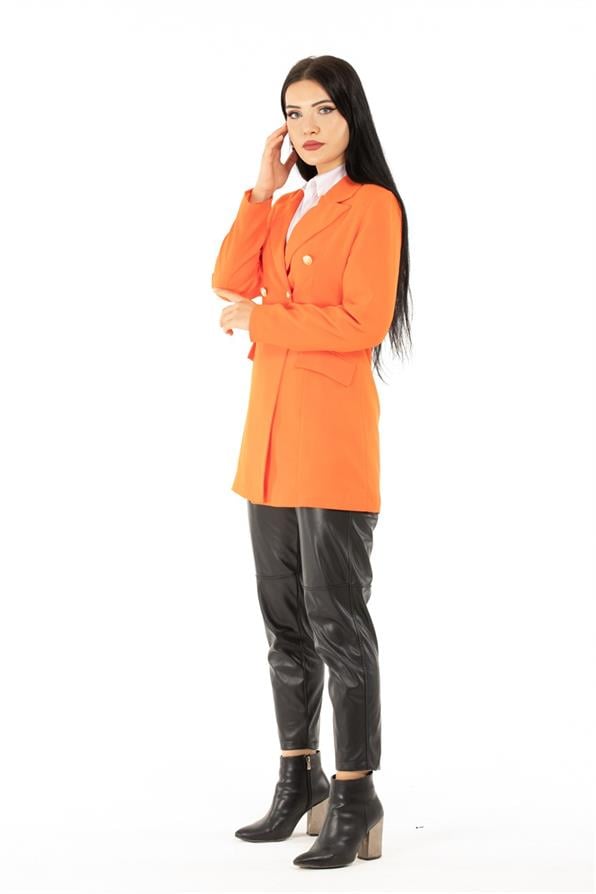 جكيت كلاسيكي برتقالي اللون