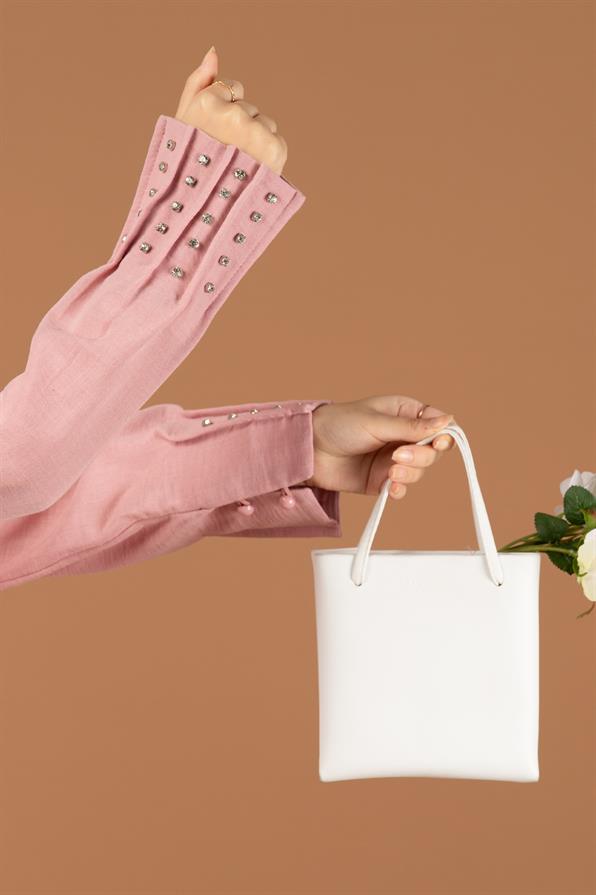 Kolu Taşlı Tunik-pembe